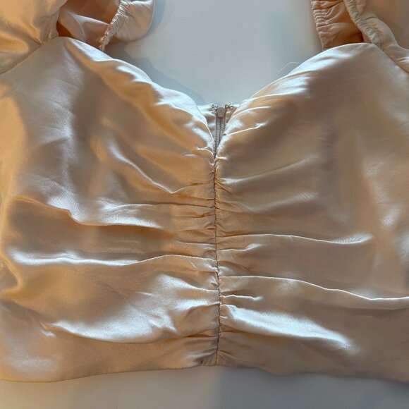 Amanda Uprichard Santucci Top 100% Silk Cerise Medium - Picture 7 of 7